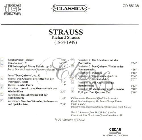 STRAUSS,R.: The Best Of - Nejznámější skladby (CD)