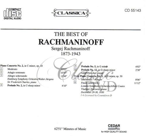 RACHMANINOV,S.: The Best Of - Nejznámější skladby (CD)