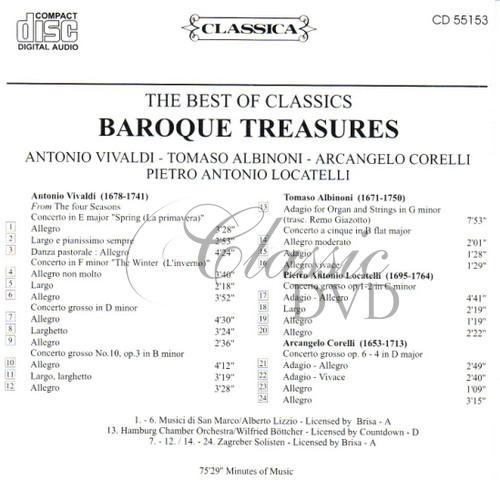BAROQUE TREASURES: The Best Of - Nejznámější skladby (CD)