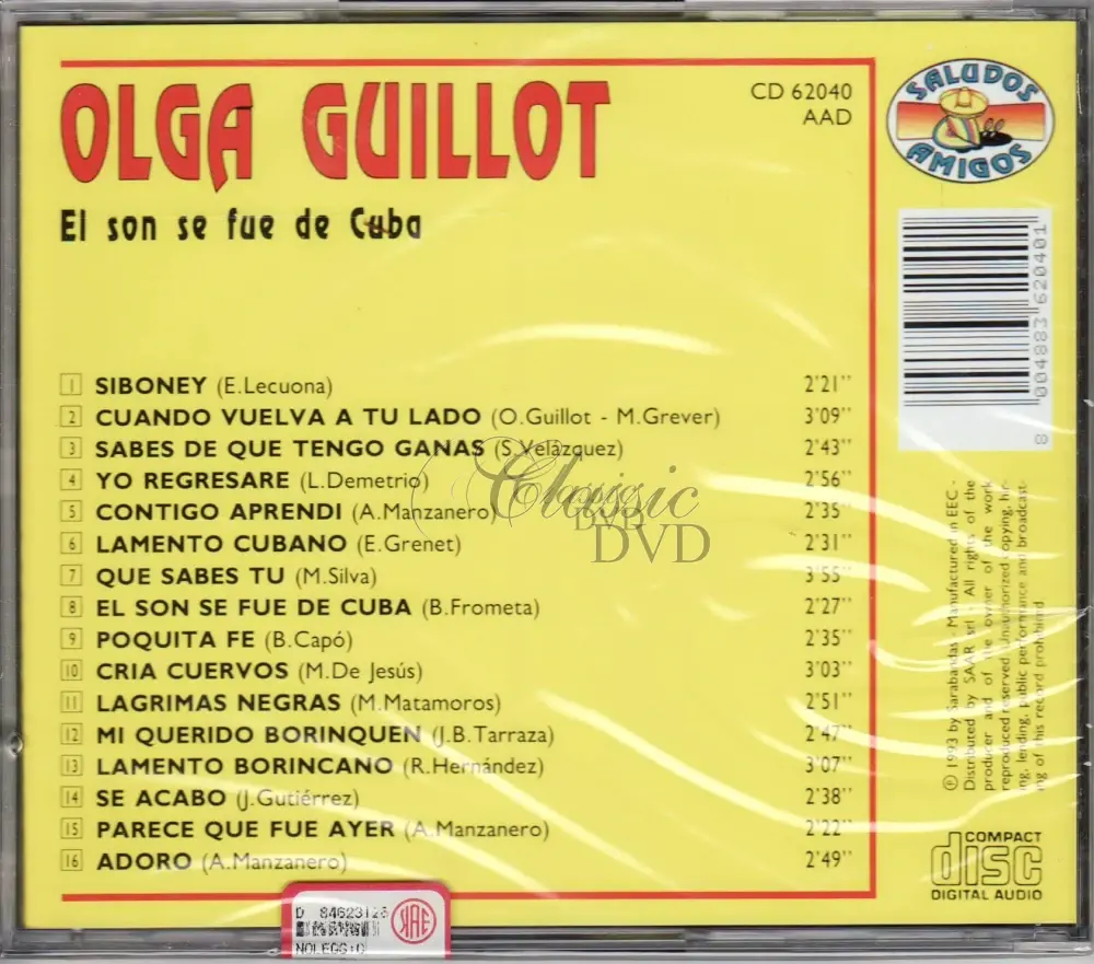 OLGA GUILLOT: El son se fue de Cuba (CD)