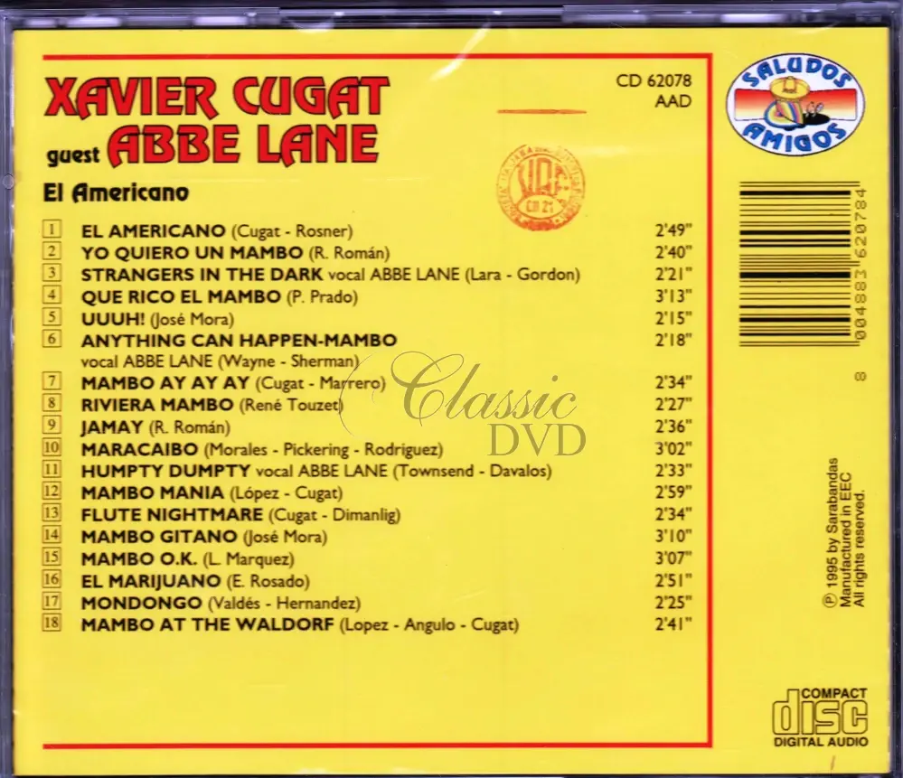 XAVIER CUGAT: El Americano - Originální nahrávky (CD)