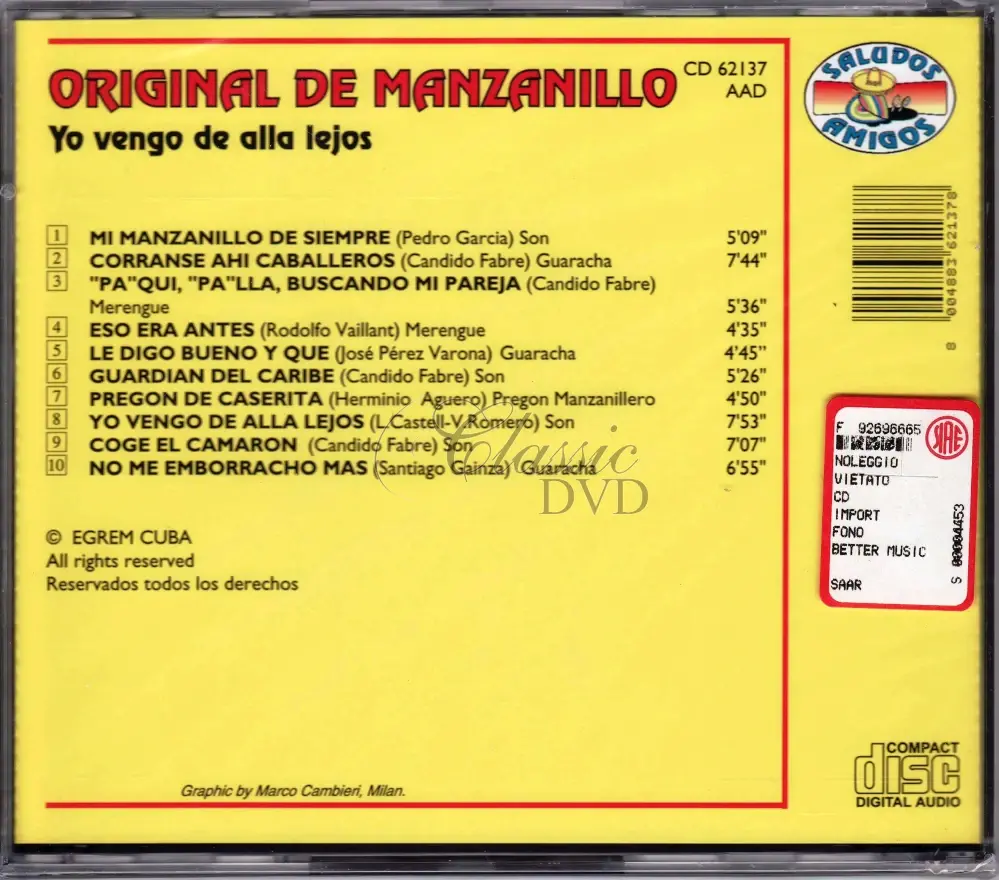 ORIGINAL DE MANZANILLO (CD)