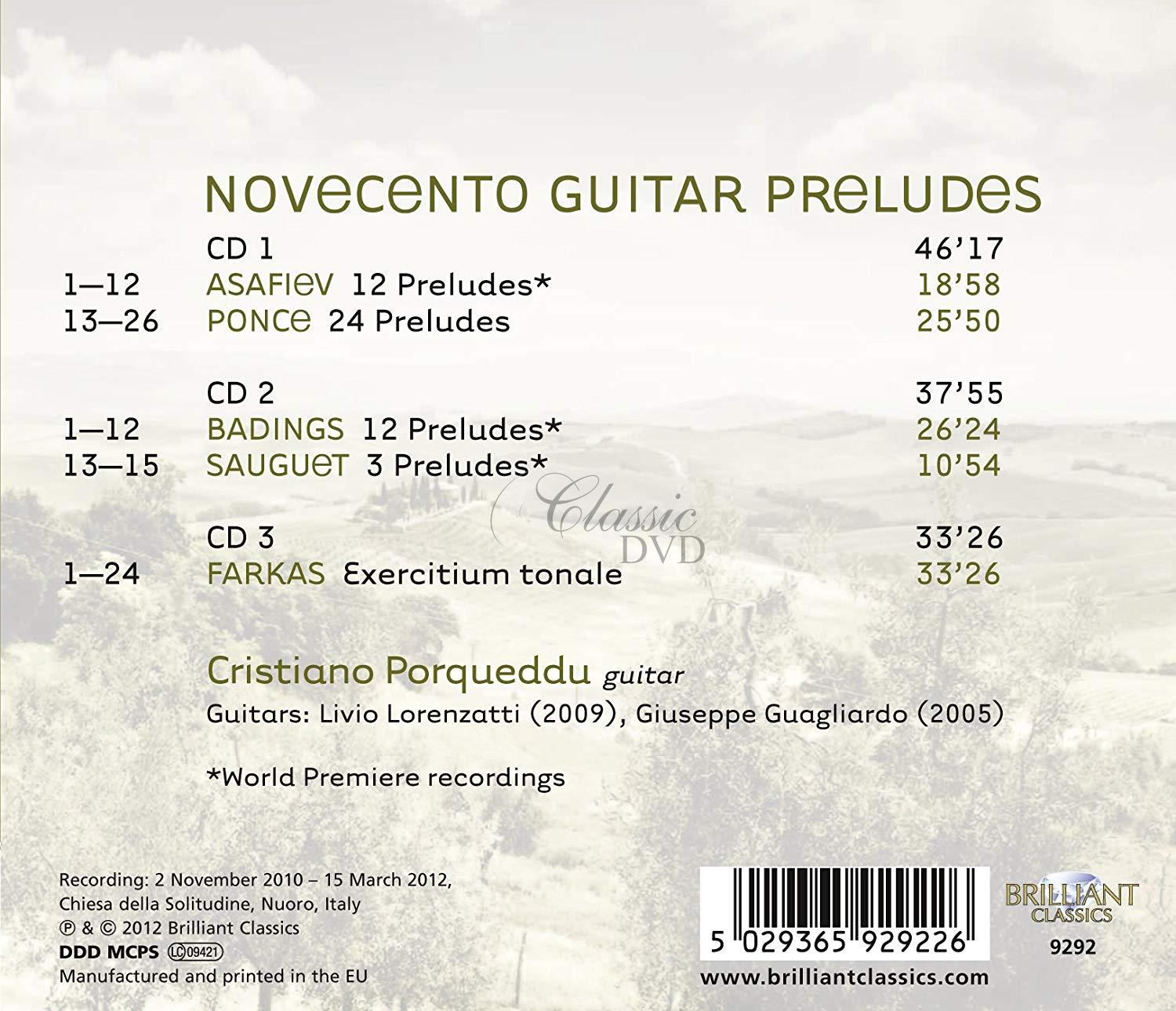Novecento Guitar Preludes (3CD)