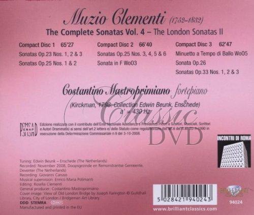 MUZIO CLEMENTI Complete Sonatas Vol. 4 (3CD)