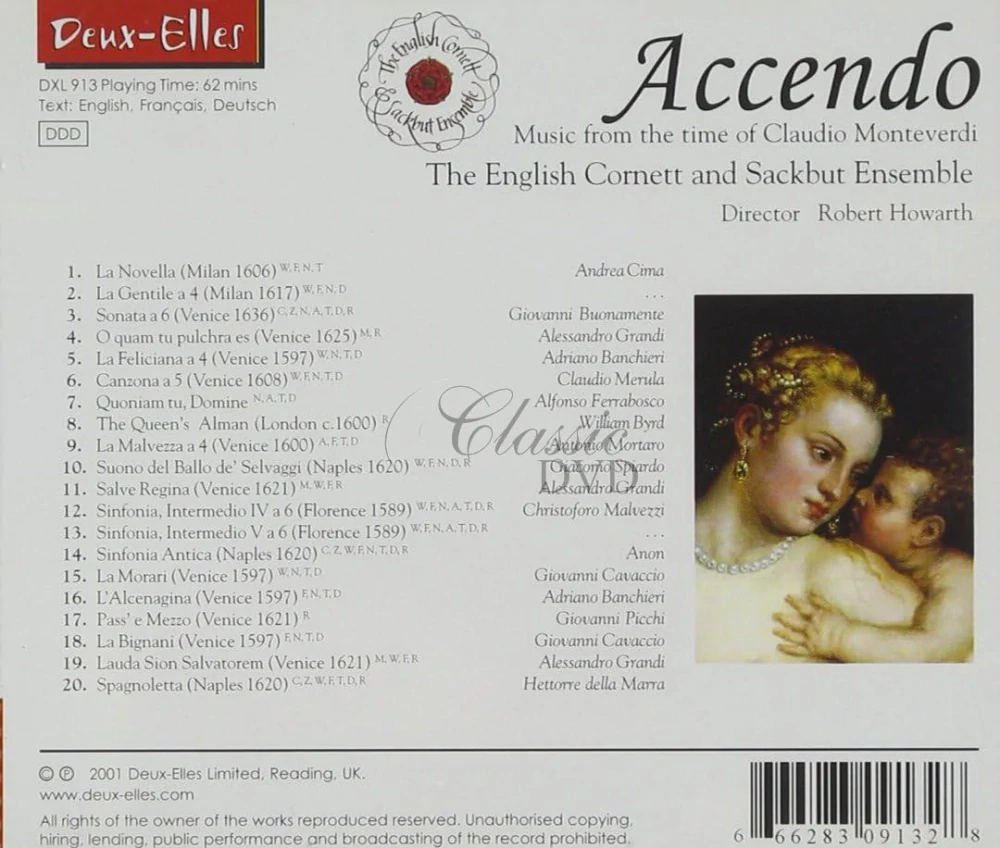 MUSIC FROM THE TIME OF MONTEVERDI - Accendo (CD)