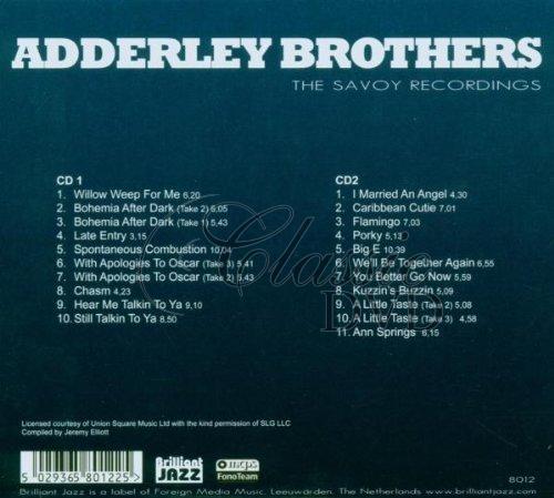 ADDERLEY BROTHERS The Savoy Recordings (2CD)