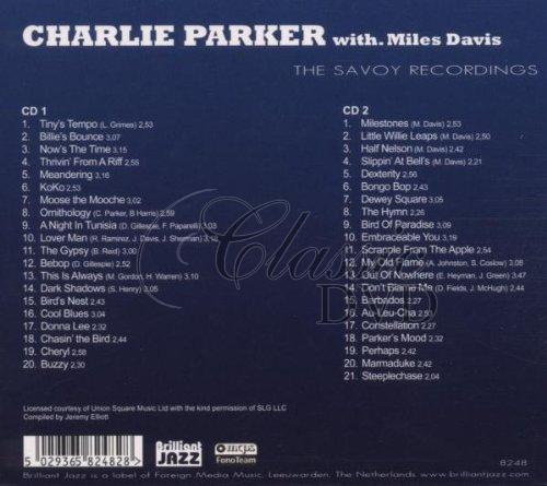 CHARLIE PARKER & MILES DAVIS: Legendární náhrávky SAVOY (2CD)