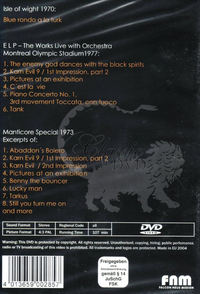 EMERSON, LAKE & PALMER: Live in Concert (DVD)