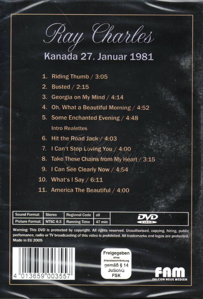 RAY CHARLES: Live in Concert 1981 (DVD)