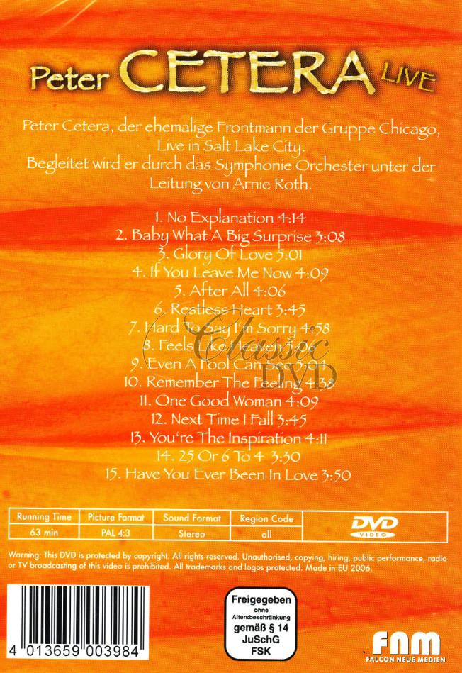 PETER CETERA: Live in concert (DVD)