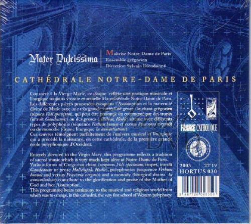 MATER DULCISSIMA: Gregorian chants & polyphony (CD)