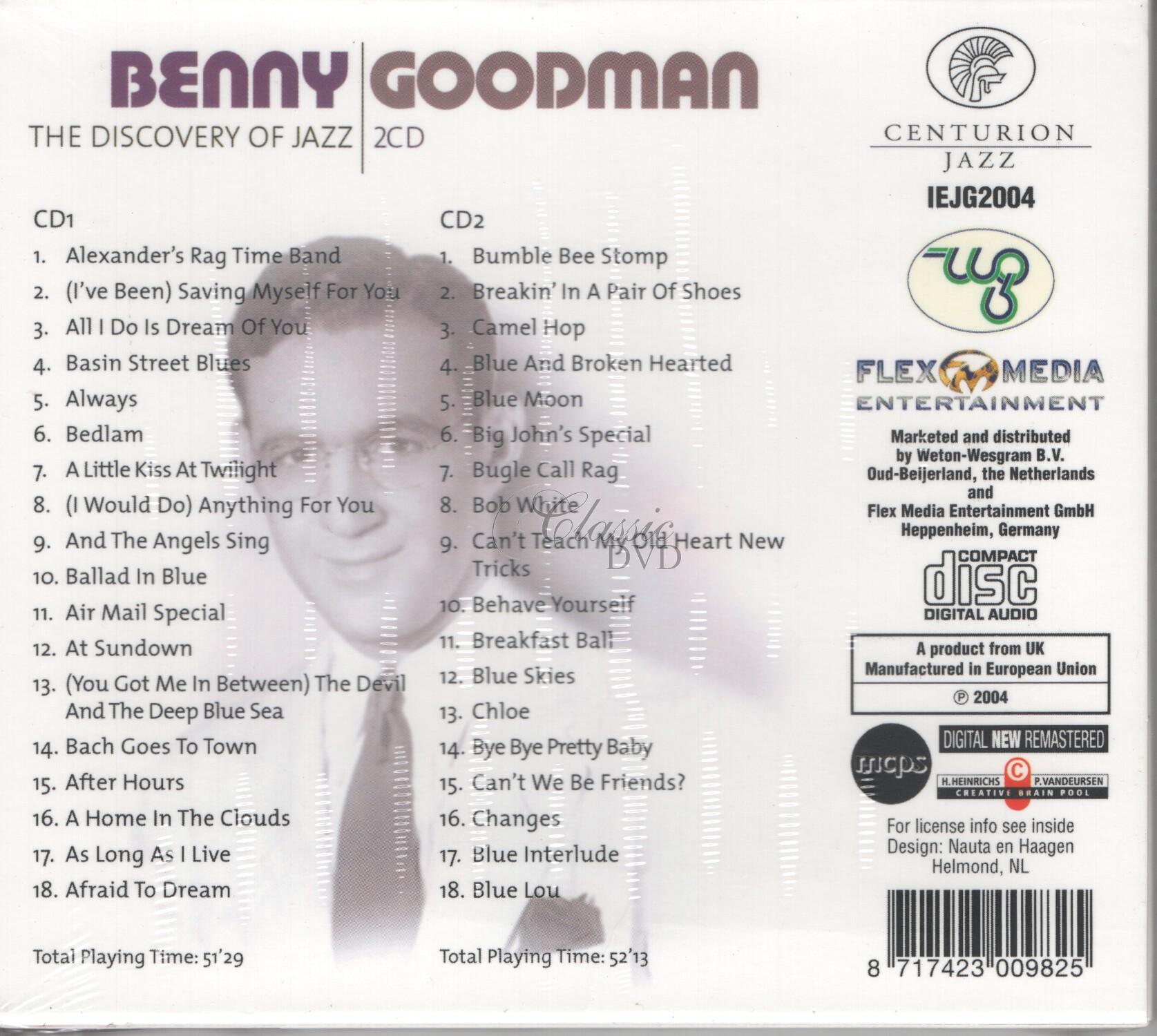 BENNY GOODMAN The Discovery Of Jazz (2CD)