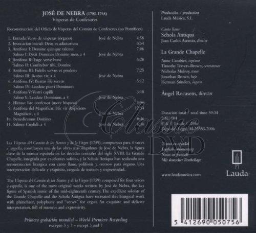 Jose De Nebra- Vispera de Confesores (CD)