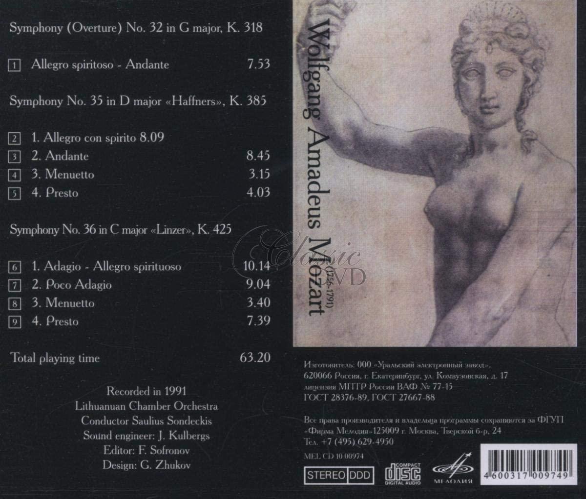 MOZART,W.A.: Symphonies 32, 35, 36 (CD)
