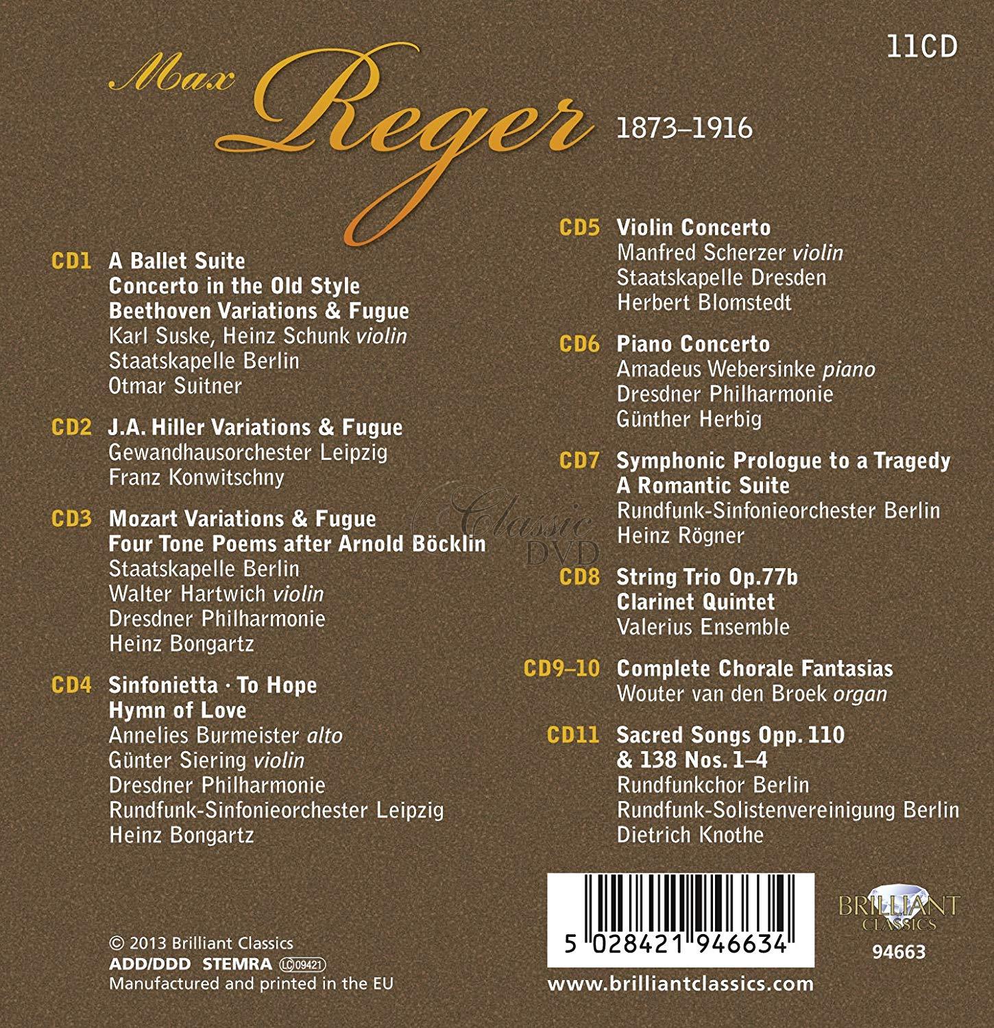 Reger Edition SBĚRATELSKÁ EDICE (11CD)