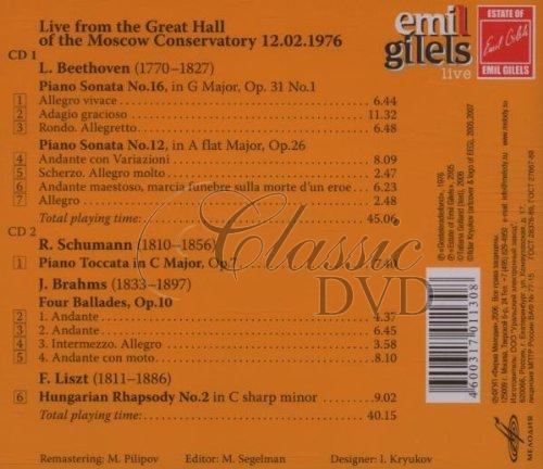 EMIL GILELS: Recitál Great Hall 12.02.1976 (2CD)