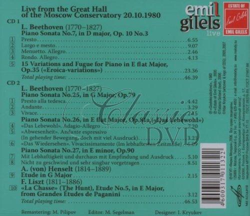 EMIL GILELS: Recitál Great Hall 20.10.1980 (2CD)