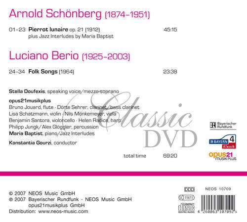 Schönberg, Arnold / Berio, Luciano - Pierrot lunaire plus Jazz / Folk Songs (CD)