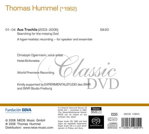 Hummel, Thomas - Aus Trachila (Searching for the missing Ovid) (SACD)