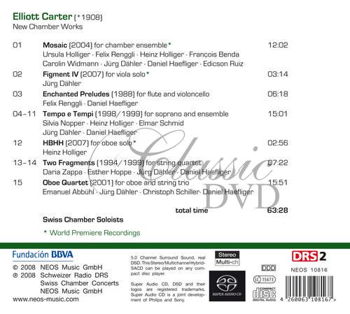 Carter, Elliott - Happy Birthday Elliott Carter! - New Chamber Works (SACD)