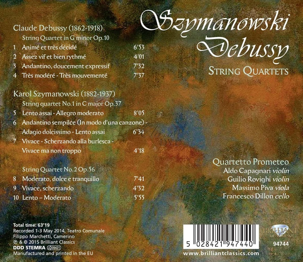 SZYMANOWSKY-DEBUSSY: String Quartets (CD)
