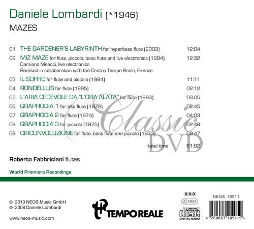 Lombardi, Daniele - MAZES (Roberto Fabbriciani, flutes) (CD)