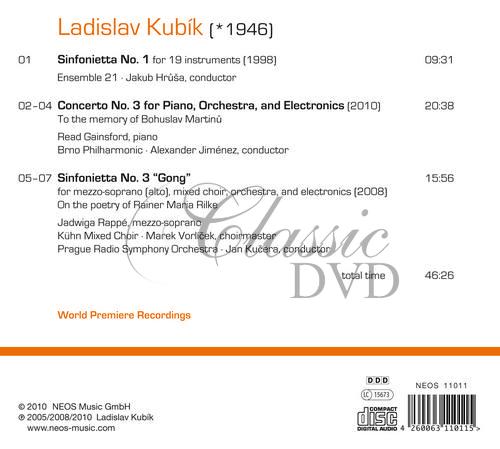 Kubìk, Ladislav - Sinfoniettas 1 & 3 / Piano Concerto 3 (CD)