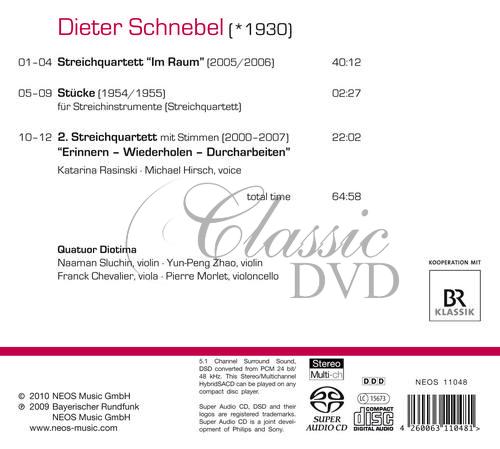 Schnebel, Dieter - String Quartets (CD)