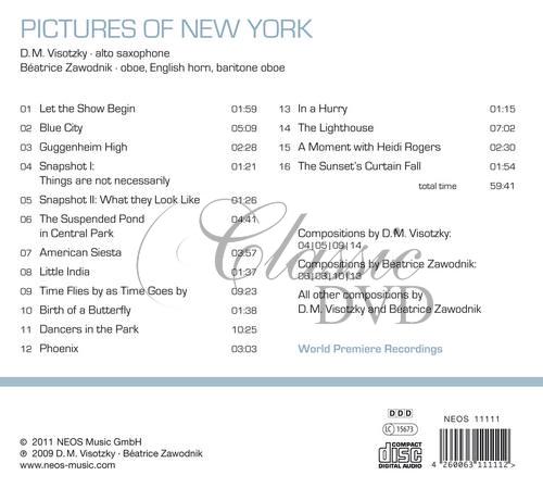 Visotzky, D.M. / Zawodnik, Béatrice - PICTURES OF NEW YORK (CD)