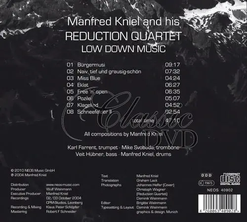 Reduction Quartet - LOW DOWN MUSIC (CD)