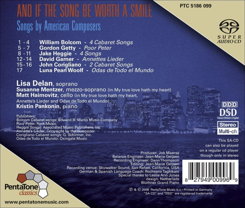 And If the Song Be Worth a Smile – Songs by American Composers (SACD)