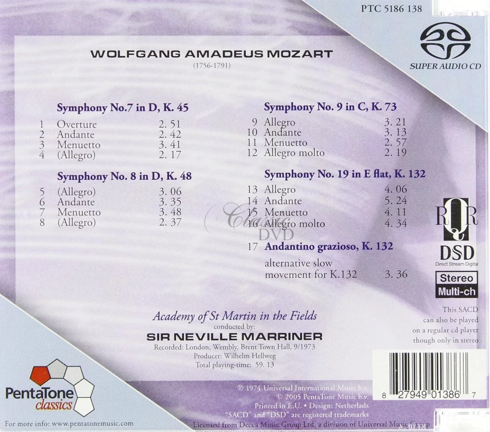 Mozart – Youth Symphonies, Volume 3 (SACD)