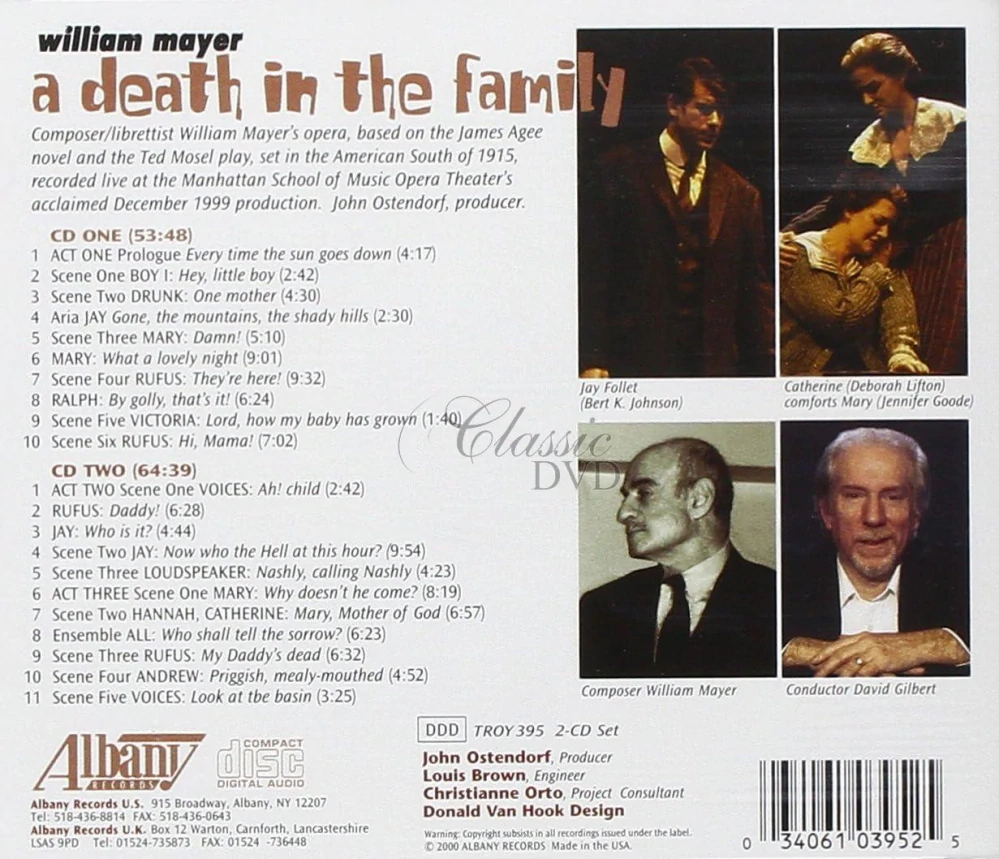 MAYER,W.: A Death in the Family (2CD)