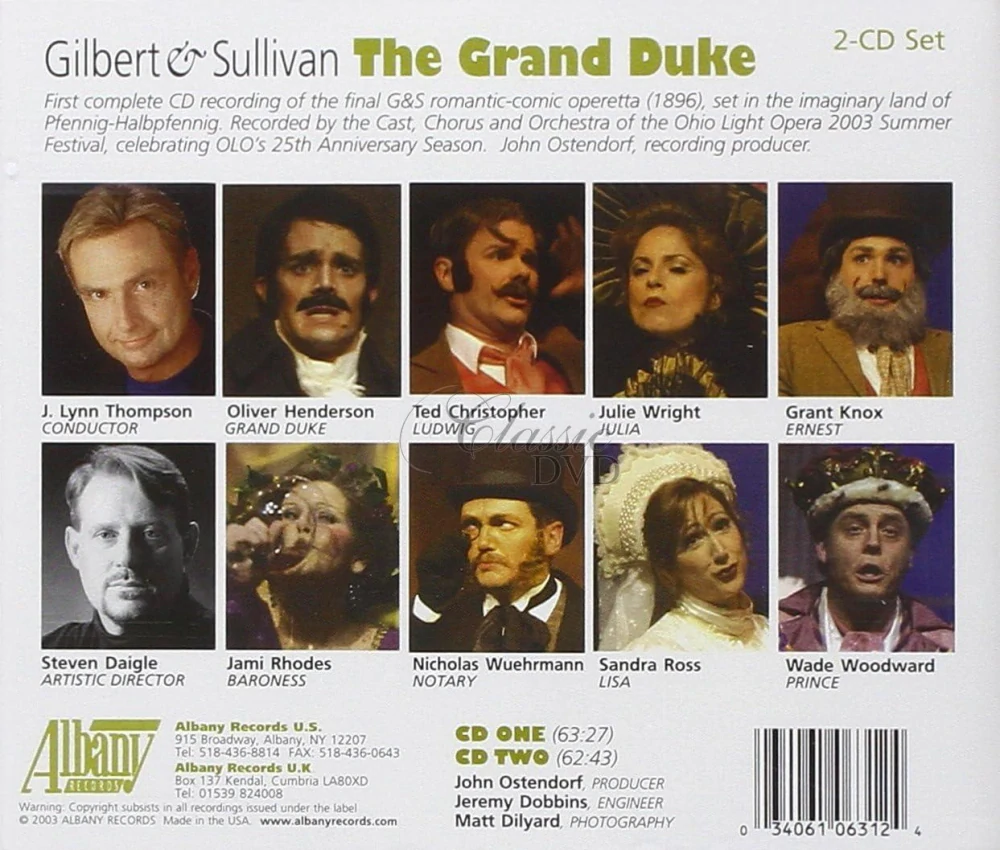 GILBERT & SULLIVAN: The Grand Duke - Velkovévoda (2CD)