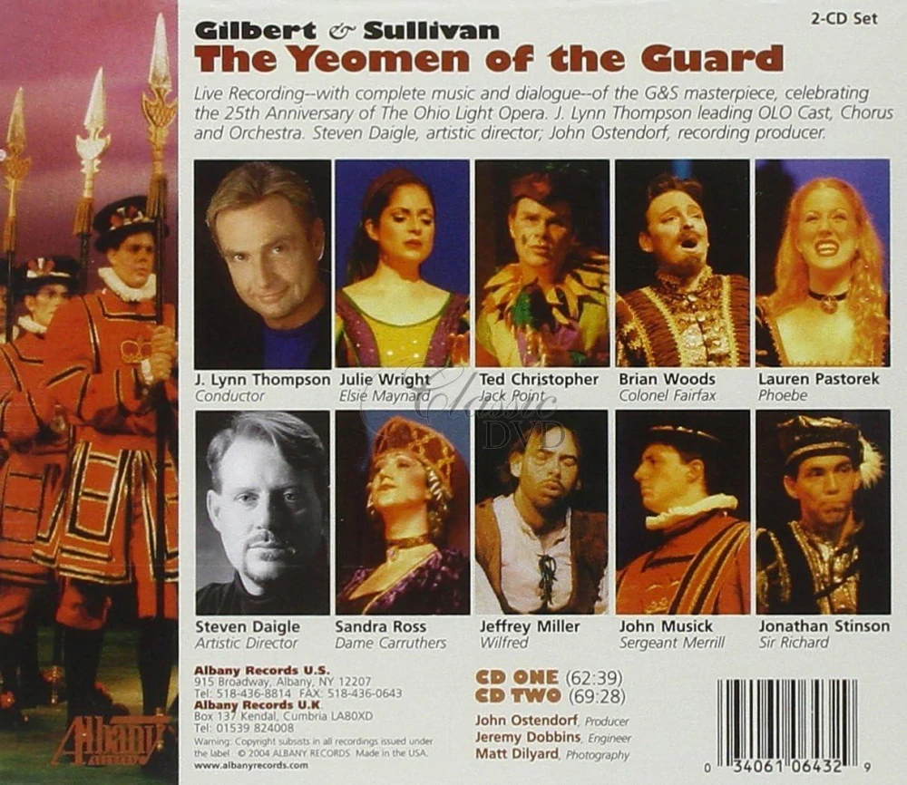 GILBERT & SULLIVAN: Yeomen of the Guard - Královský gardista 2CD