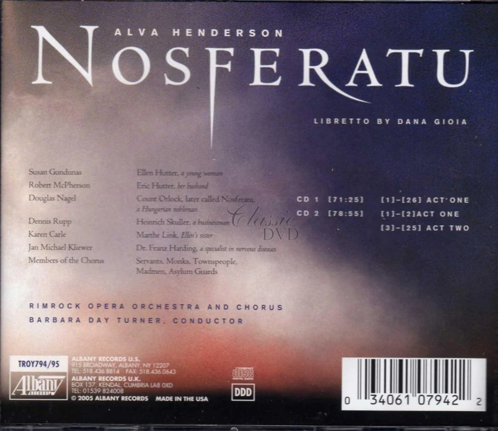 HENDERSON,A.: Nosferatu OPERA (2CD)