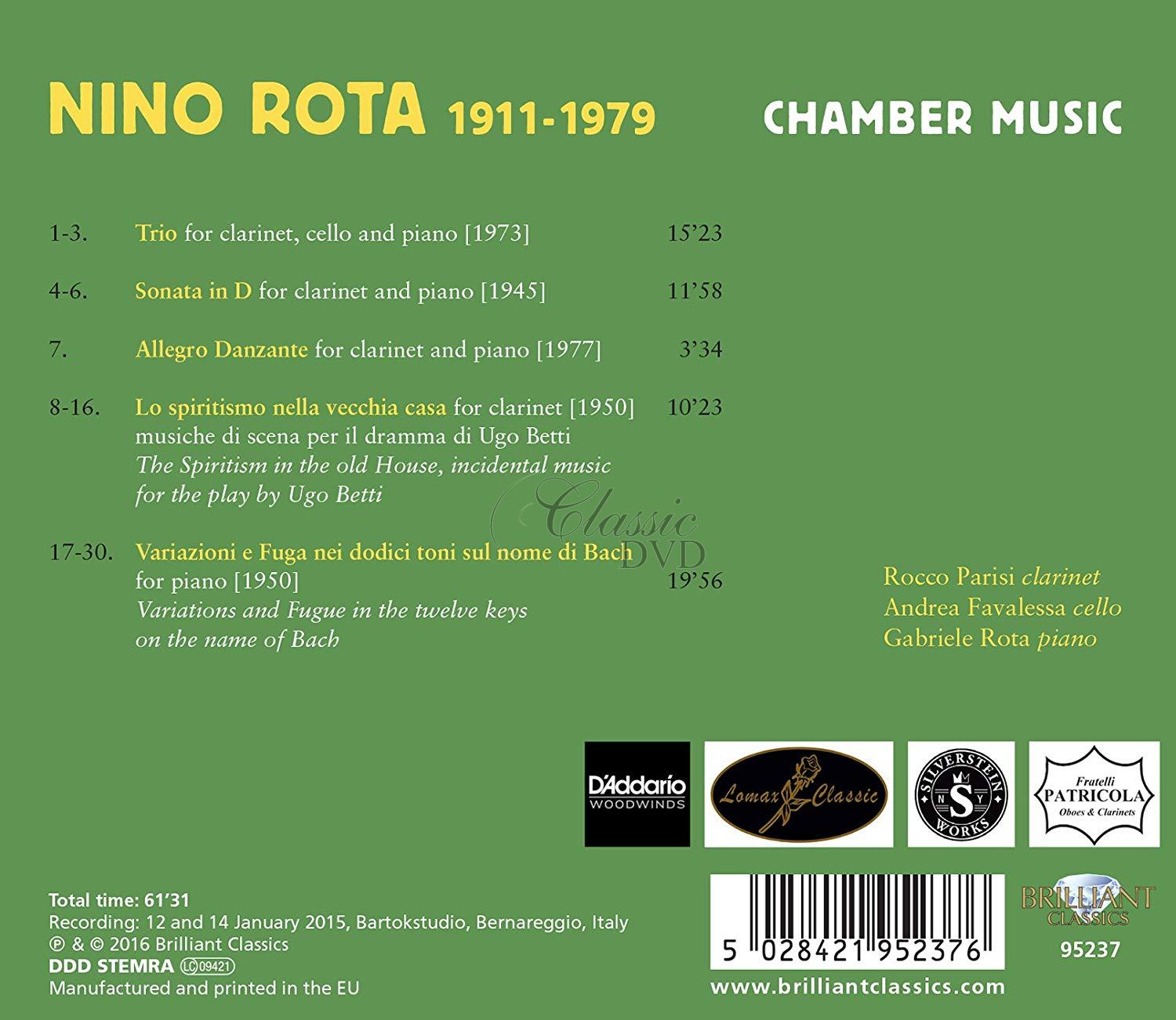 NINO ROTA: Chamber Music (CD)