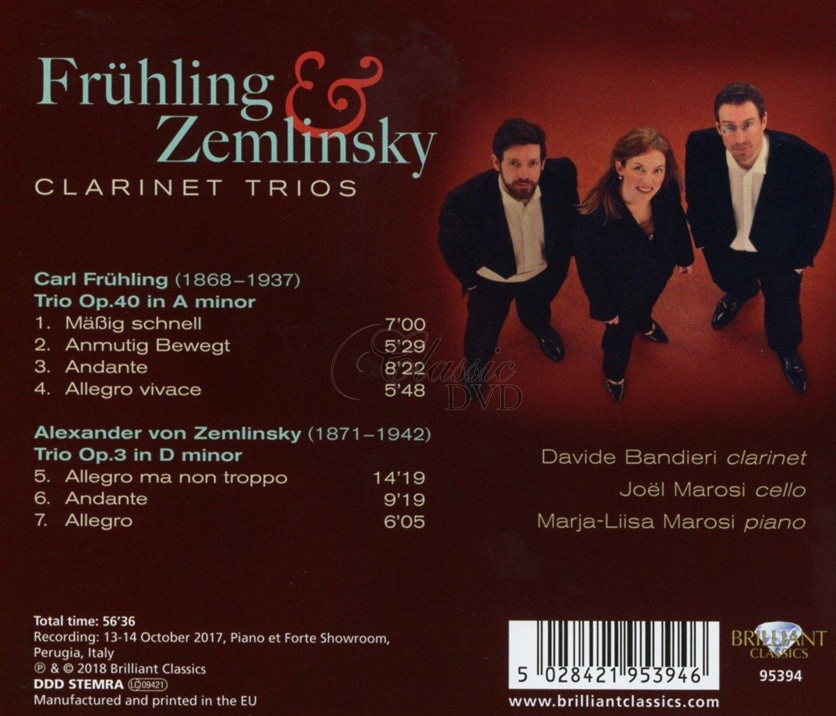 FRUHLING & ZEMLINSKY: Clarinet Trios (CD)