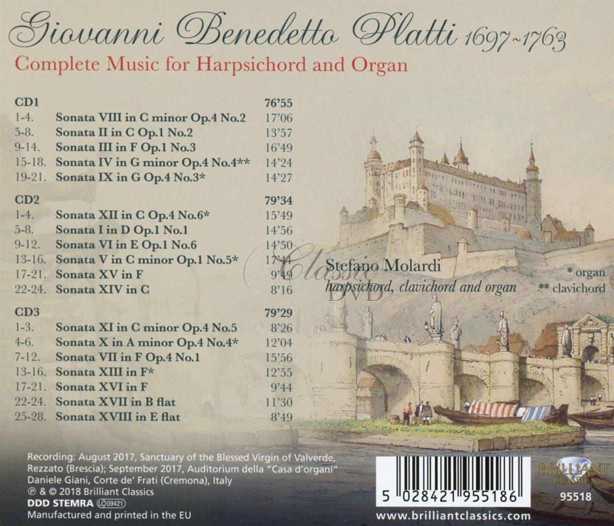 PLATTI: Complete Music for Harpsichord & Organ. Stefano Molardi (3CD)