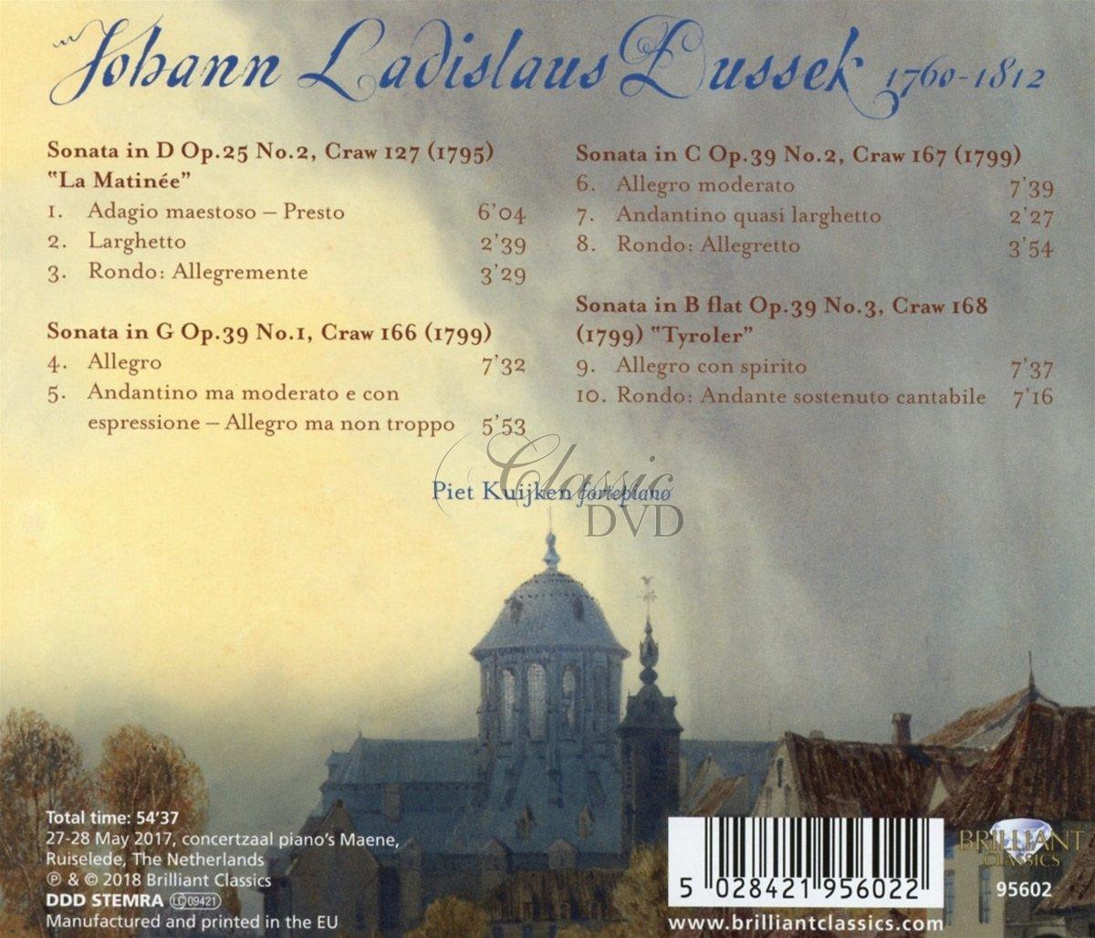 JAN LADISLAV DUSSEK (JAN VÁCLAV DUSÍK)  Sonatas Op.39 & Op.25 No.2 (CD)