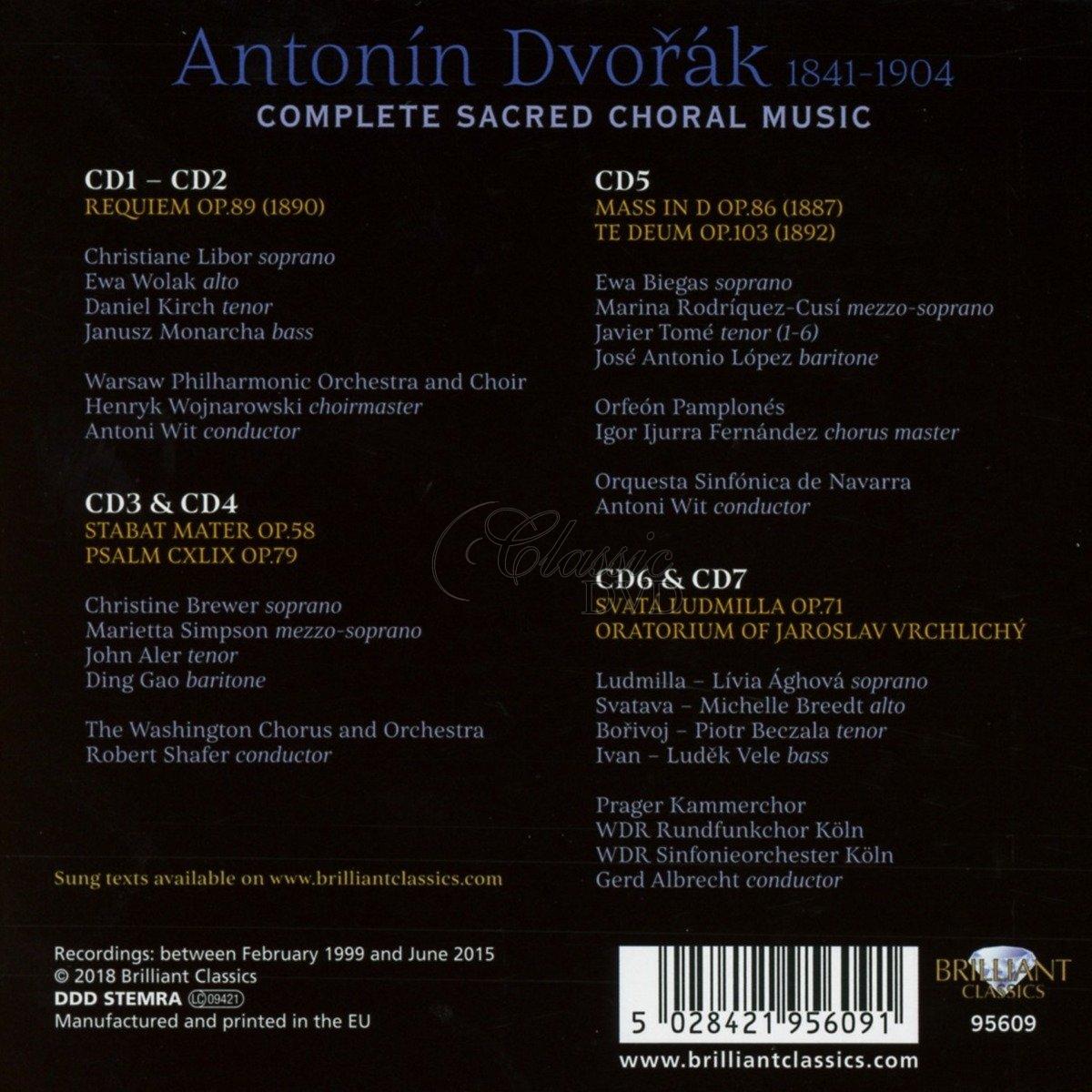 DVORAK: Complete Sacred Choral Music (7CD)
