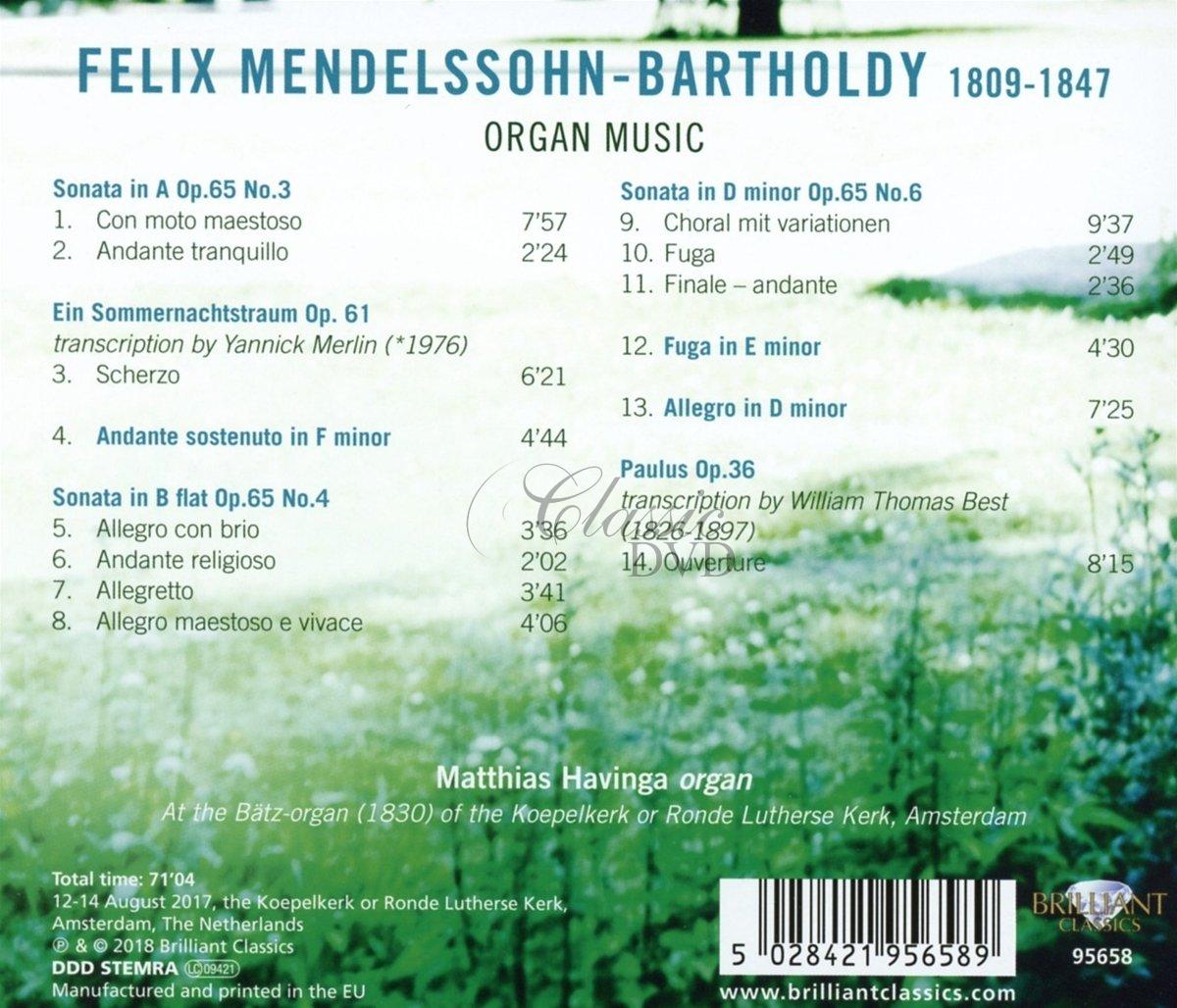 MENDELSSOHN: Organ Music (CD)