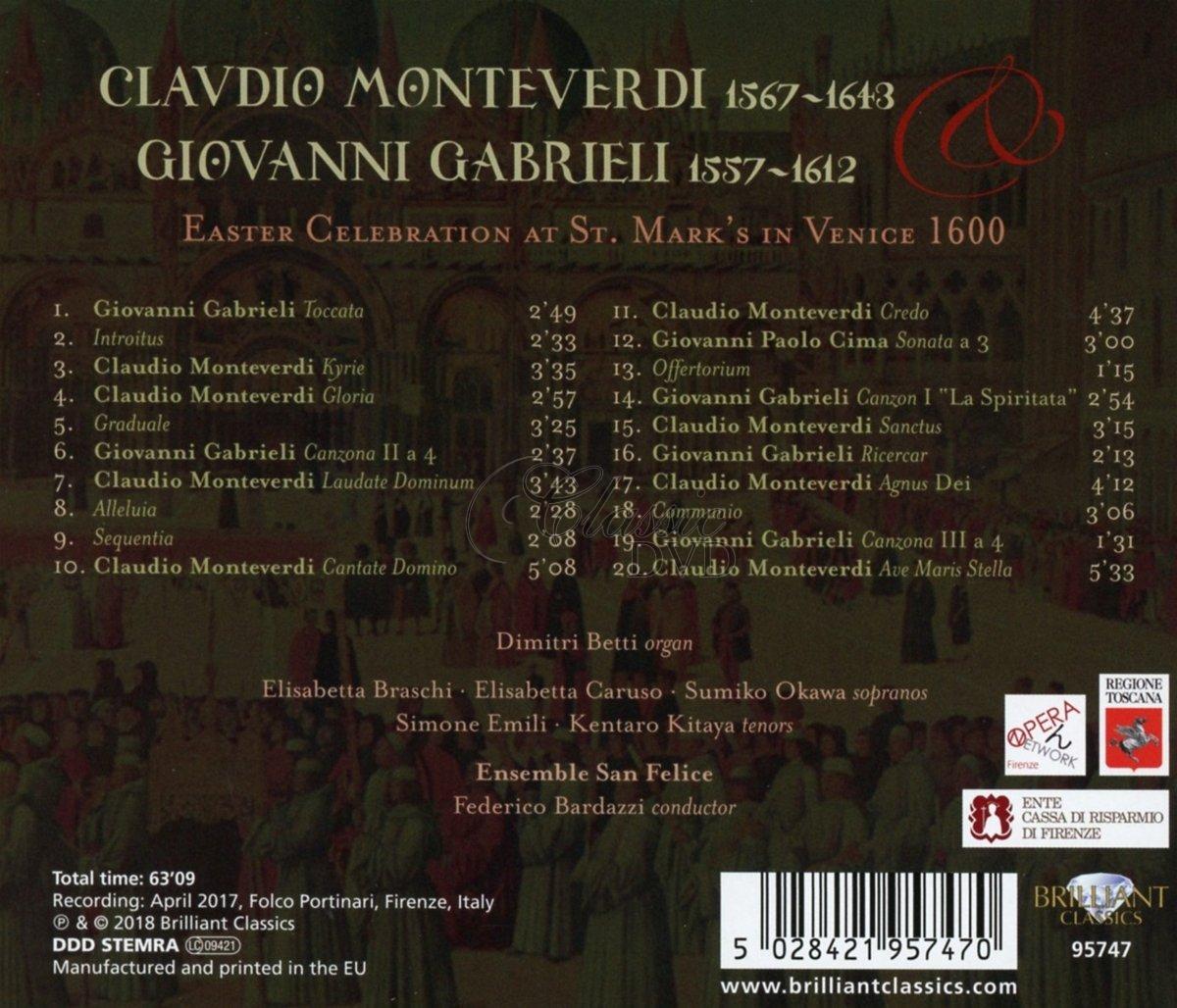 MONTEVERDI & GABRIELI: Easter Celebration at St. Mark’s in Venice 1600 (CD)