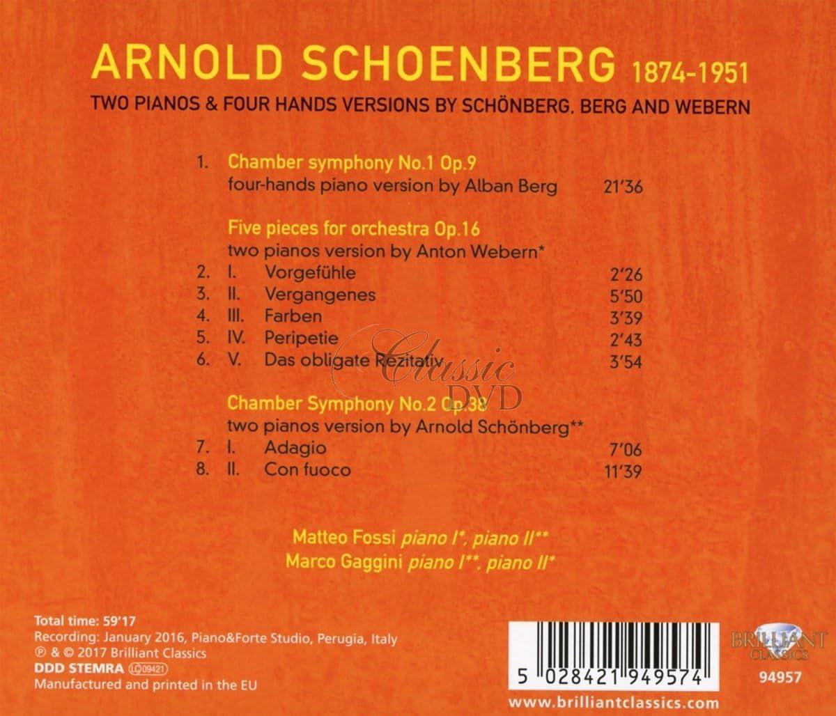 SCHOENBERG: Chamber Symphonies, Five Pieces Op.16 (CD)