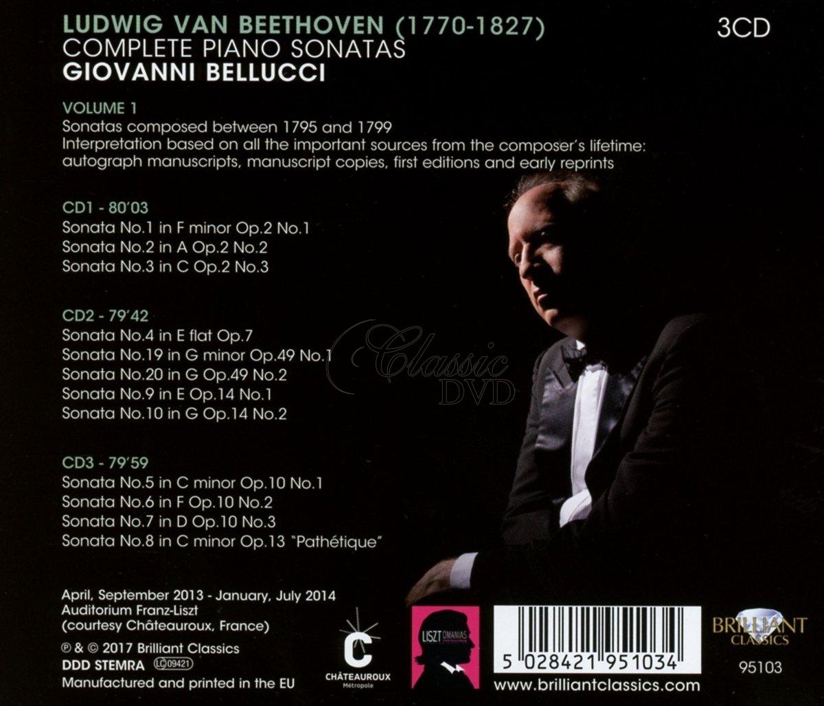 BEETHOVEN: Complete Piano Sonatas Vol. 1; Giovanni Bellucci    (3CD)