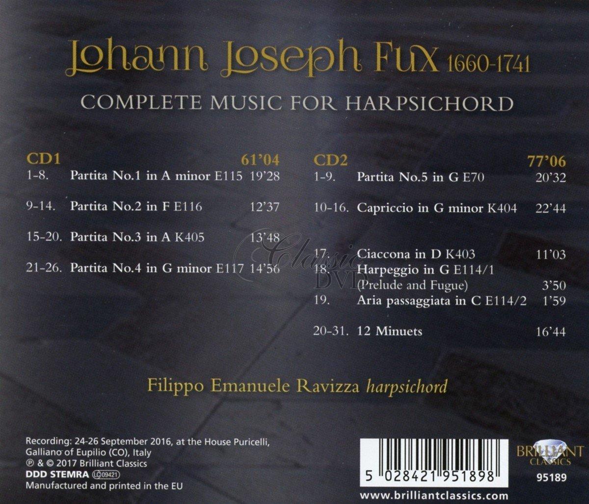 JOHANN JOSEPH FUX Complete Music for Harpsichord (2CD)