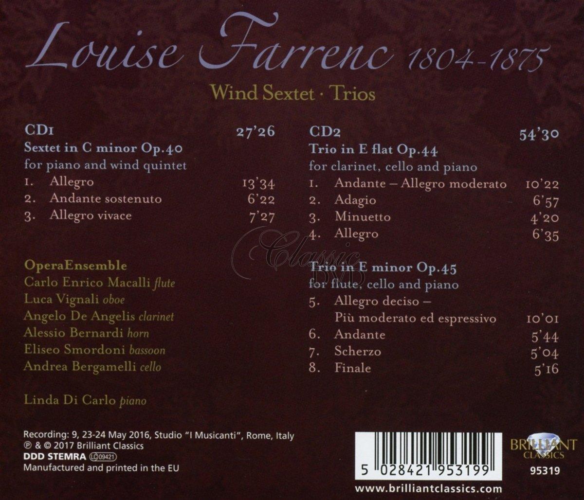 LOUISE FARRENC: Wind Sextet and Trios; OperaEnsemble, Linda di Carlo (2CD)