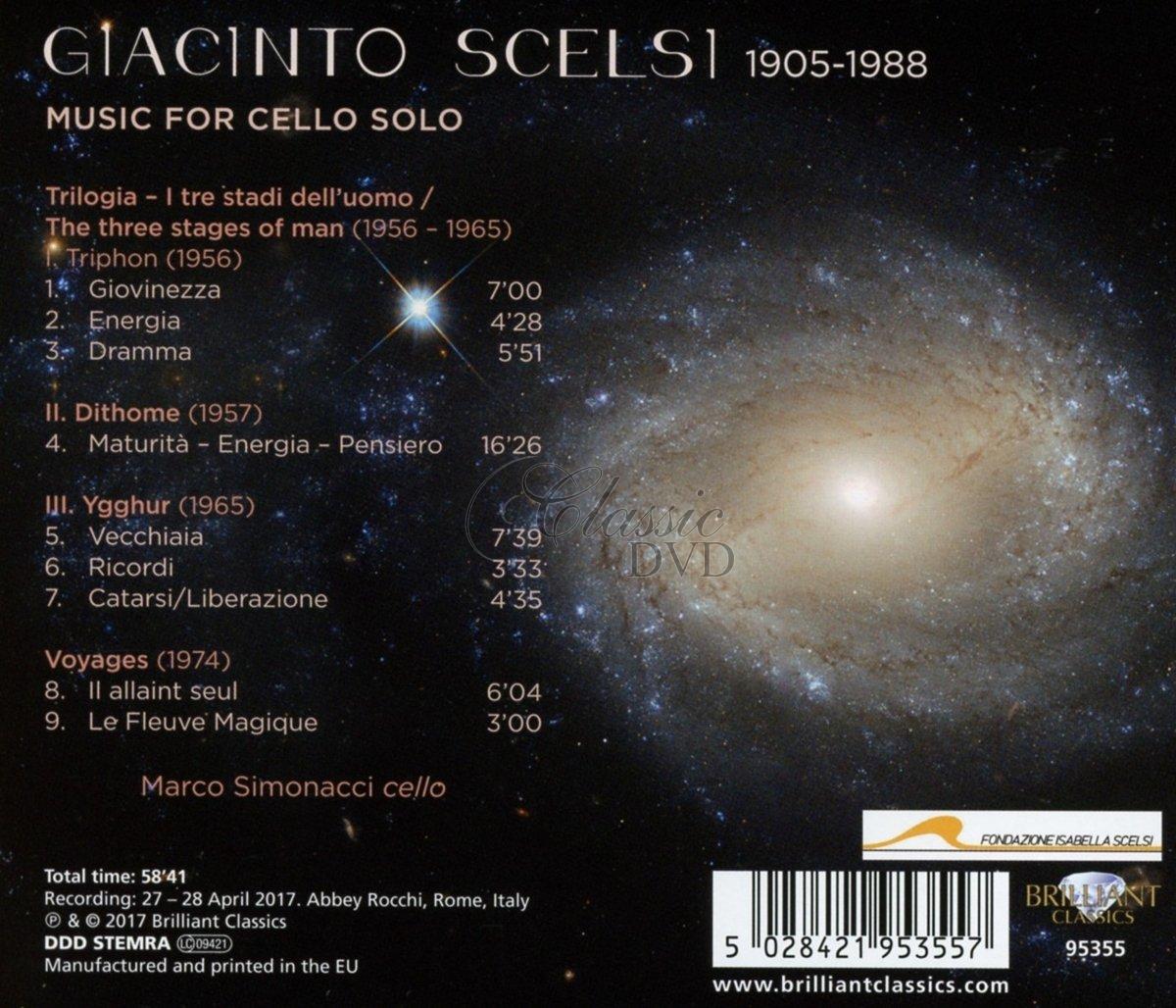 SCELSI: Music for Cello Solo; Marco Simonacci (CD)