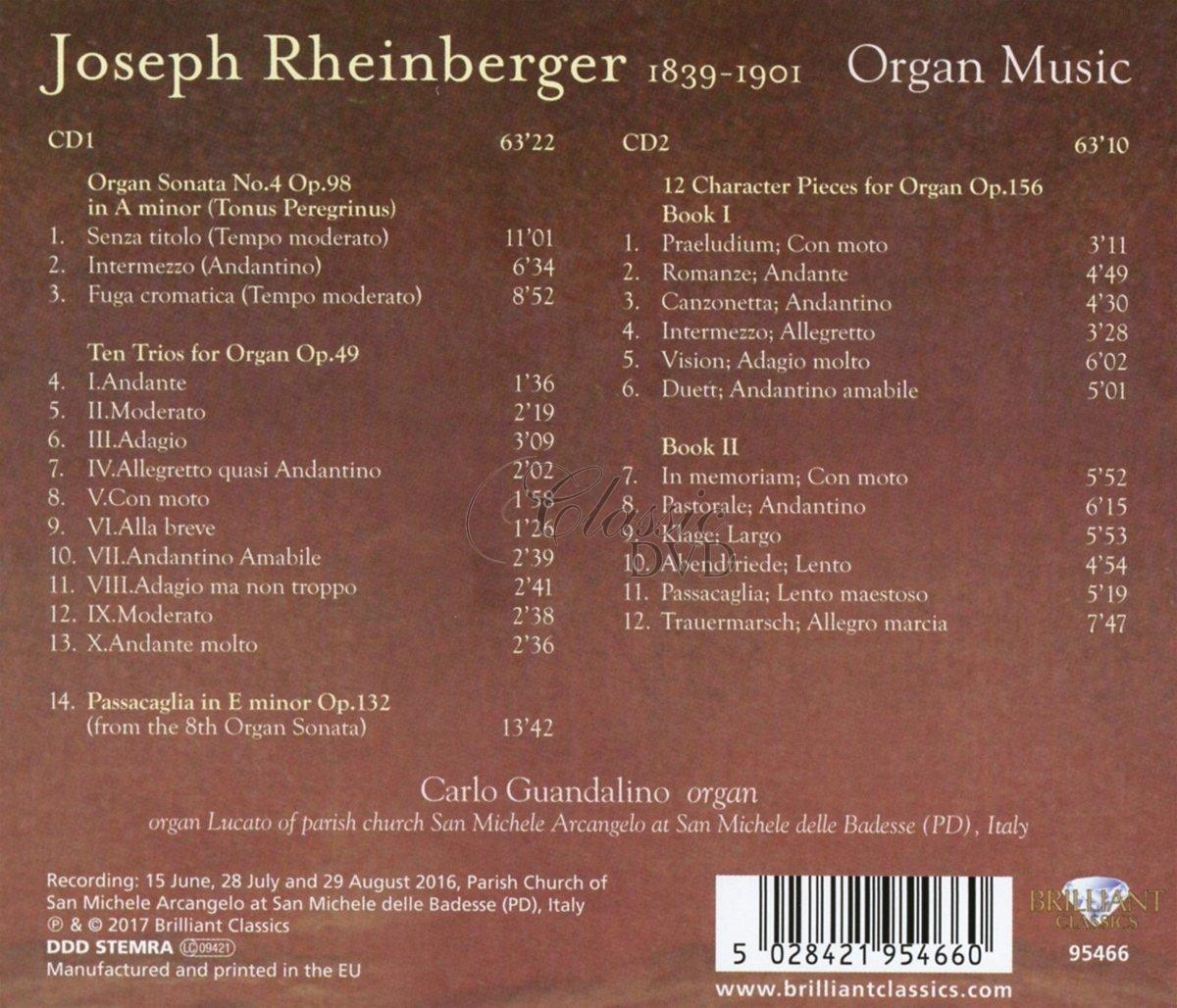 JOSEPH RHEINBERGER: Organ Music; Carlo Guandalino (2CD)