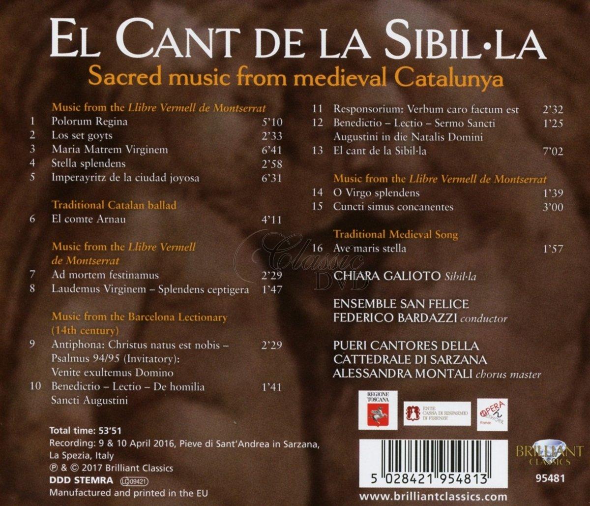 EL CANT DE LA SIBILLA, Sacred Music from Medieval Catalunya (CD)